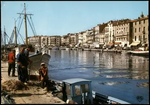CPA Sète Cette Les Quais, Schiffsanlegestelle 1970
