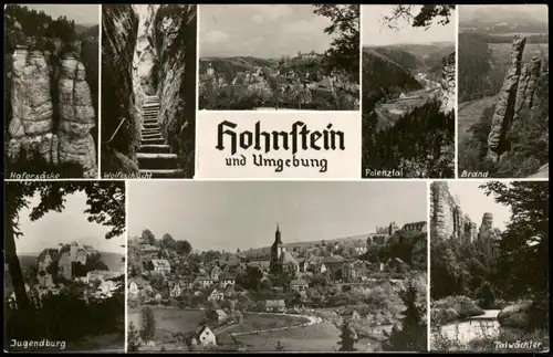 Ansichtskarte Hohnstein (Sächs. Schweiz) Stadtteilansichten 1963