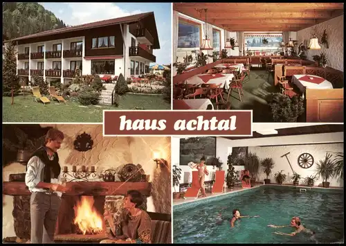 Ansichtskarte Pfronten (Allgäu) "Haus Achtal" garni mit Innenansichten 1991