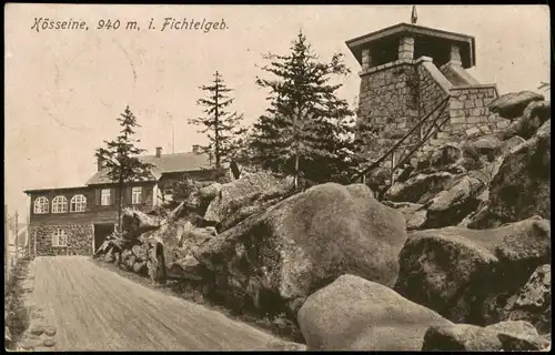 Wunsiedel (Fichtelgebirge) Aussichtsturm (Kösseine) im Fichtelgebirge 1925