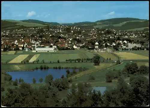 Ansichtskarte Bebra Blick auf die Stadt, Fabrik 1986