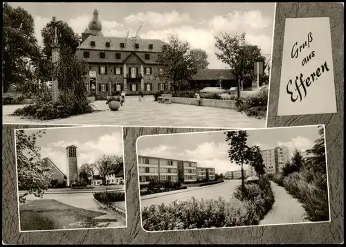 Ansichtskarte Hürth (Rhein-Erft-Kreis) 3 Bild Neubauten, Kirche, Schloß 1971