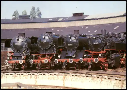 Eisenbahn & Bahn-Verkehr Dampflokomotiv-Parade im Bw Nürnberg Hbf 1980