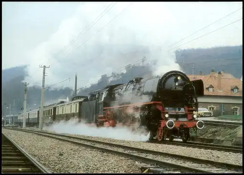 Ansichtskarte  Schnellzug-Dampflokomotive mit Ölfeuerung 1980