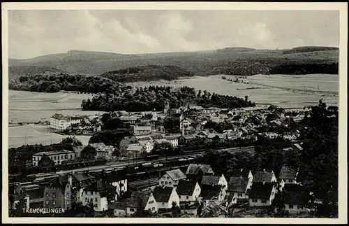 Ansichtskarte Treuchtlingen Stadt und Bahnhof 1932