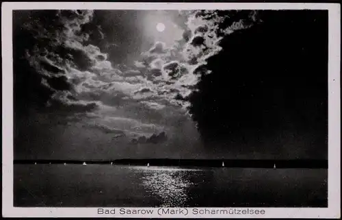 Ansichtskarte Bad Saarow Mondschein Stimmungsbild - Scharmützelsee 1932