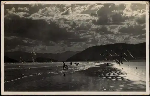 Postcard Santos Strand - Praia de Banhos Brasil Brasilien 1926