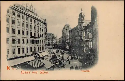 Ansichtskarte Wien Graben 1907