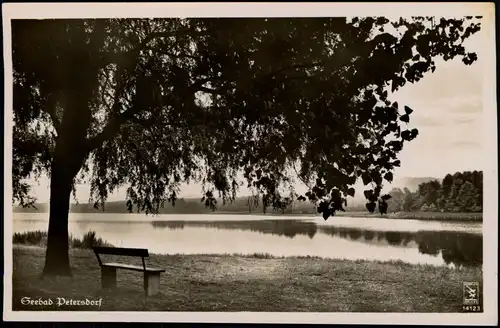 Ansichtskarte Petersdorf-Bad Saarow Bank am See 1932