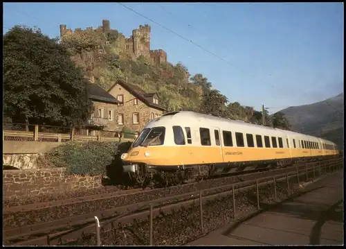 Elektr. Schnelltriebwagenzug als Airport-Express  Burg Reichenstein 1983