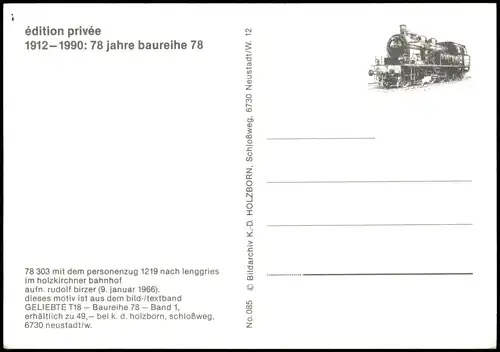 Eisenbahn & Bahn-Verkehr Dampflokomotive im Bahnhof Holzkirchen 1980