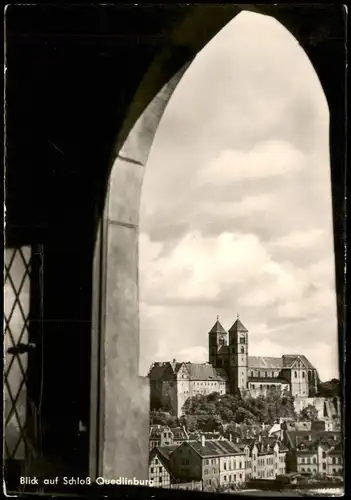 Ansichtskarte Quedlinburg Blick auf Schloss 1959