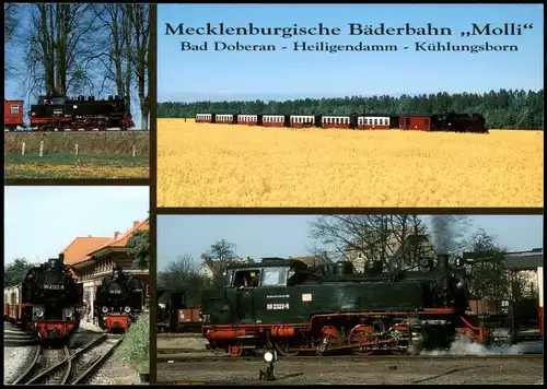 Mehrbildkarte Eisenbahn Schmalspurbahn Mecklenburgische Bäderbahn Molli 2000