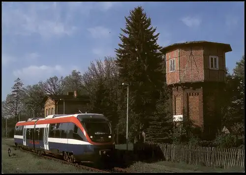 Eisenbahn-Bahn-Wesen & Verkehr: VT der PEG im Bahnhof Blumenthal (Mark) 2002