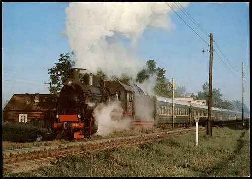 Dampfsonderfahrt Dampflok Zug in Kigisep (Strecke Narwa-Leningrad) 1990