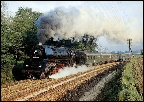 Verkehr & Eisenbahn Dampflokomotive Schnellzugdampflok bei Unterwellenborn 1980