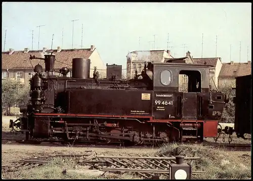 Eisenbahn Dampflokomotive Prignitzer Schmalspurbahn im Bahnhof Pritzwalk 1968