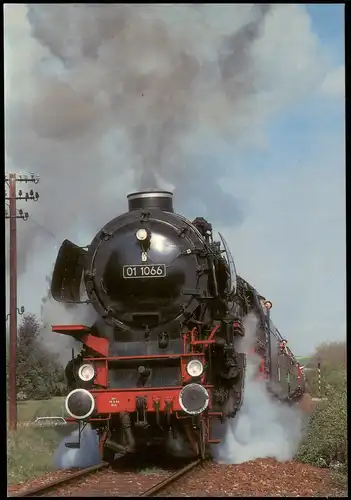 Ansichtskarte  Motiv-AK Eisenbahn Lokomotive Schnellzug bei Jöhlingen 1990