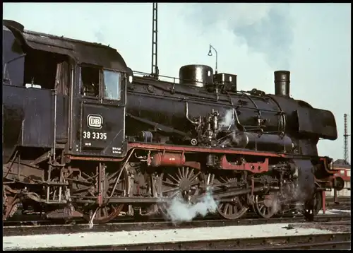 Motiv-AK Eisenbahn Lokomotive Personenzuglok 38 DB (früher preuß. P8) 1980