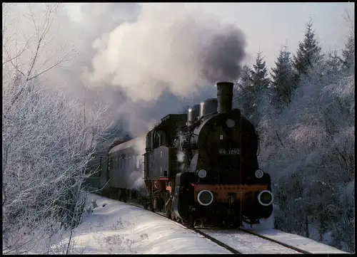 Motiv-AK Eisenbahn Lokomotive Güterzug-Dampflokomotive 94 DR 1983