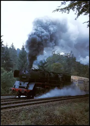 Eisenbahn & Bahn-Verkehr Dampflokomotive 50 622 mit Güterzug 1998
