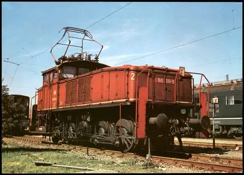 Motivkarte Verkehr & Eisenbahn Elektrische Rangierlokomotive 160 010   1980