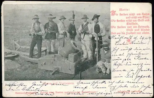 Südafrika South Africa Südafrika Buren auf Vorposten Militaria 1902