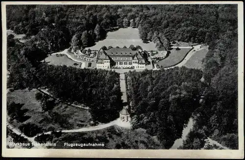 Ansichtskarte Witten (Ruhr) Luftbild „Parkhaus Hohenstein“ 1932 Bahnpoststempel