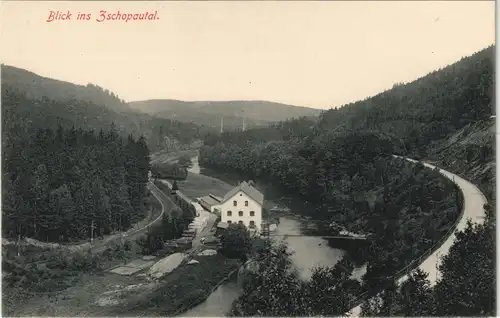 Ansichtskarte Zschopau Mühle im Zschopautal 1917