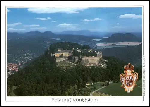 Ansichtskarte Königstein (Sächsische Schweiz) Luftbild 1995