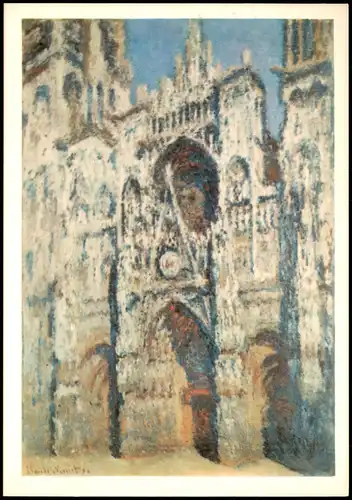 C. MONET Cathédrale Rouen. Musée du Louvre Paris Künstlerkarte Kunstwerke 1978
