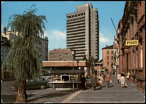 Ansichtskarte Offenbach (Main) Kiosk, Straße und Rathaus 1975