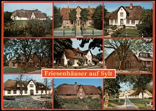 Ansichtskarte Sylt Mehrbild Friesenhäuser auf Sylt 1991