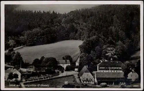 Ansichtskarte Zöblitz Gasthaus Nenningmühle 1937