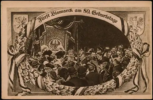 Ansichtskarte  Fürst Bismarck zum 80. Geburtstag Patriotika 1915