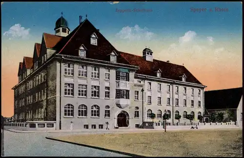 Ansichtskarte Speyer Zeppelin-Schule 1914