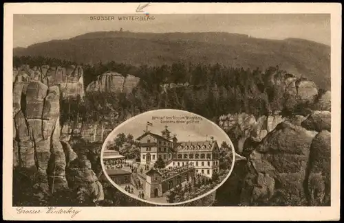 Ansichtskarte Schmilka Großer Winterberg - 2 Bild 1924