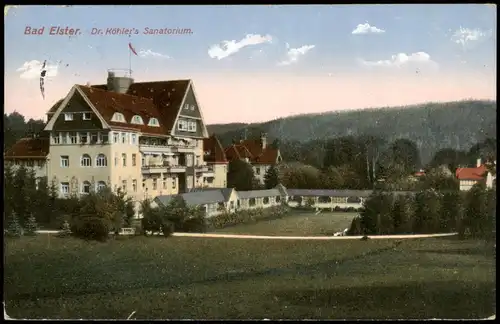 Ansichtskarte Bad Elster Dr. Köhlers Sanatorium 1916