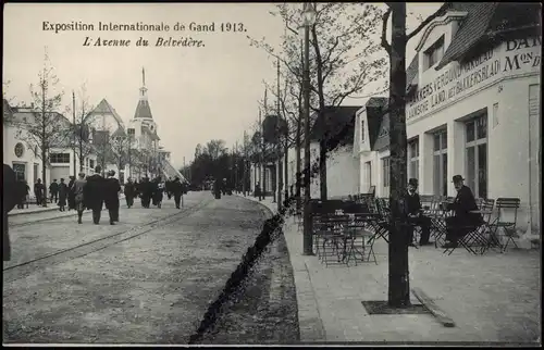 Gent Ghent (Gand) EXPO Weltaustellung L Atenue du Belvédère. 1913