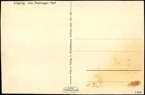 Ansichtskarte Leipzig Thüringer Hof, Straße bei Nacht und Regen 1932