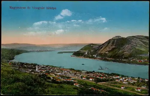 Postcard Freistadt Visegrád látképe 1926