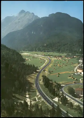 Mittenwald Umland-Ansicht Umgehungsstraße im Hintergrund die Arnspitzen 1980