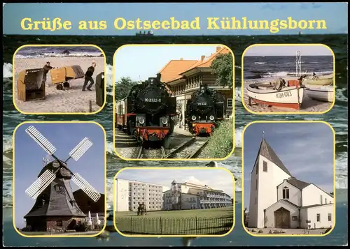 Kühlungsborn Mehrbildkarte mit Ortsansichten u.a. Bäderbahn, Windmühle uvm. 2005