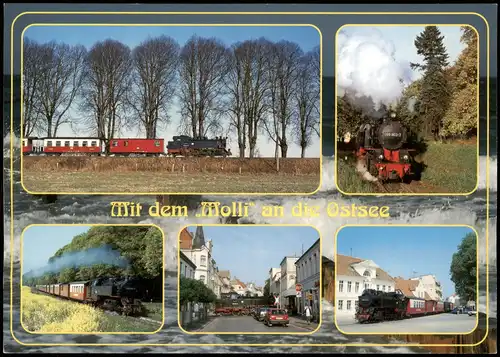 Ansichtskarte  Mehrbildkarte Schmalspurbahn Molli Kleinbahn Eisenbahn 2000