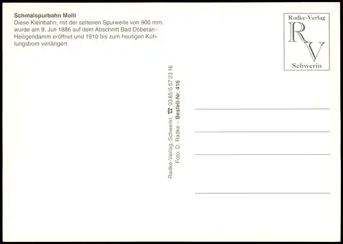 Ansichtskarte  Mehrbildkarte Schmalspurbahn Molli Kleinbahn Eisenbahn 2000
