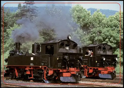 .Sachsen Schmalspurbahn Cranzahl-Oberwiesenthal- Sommer Landschaft 1995