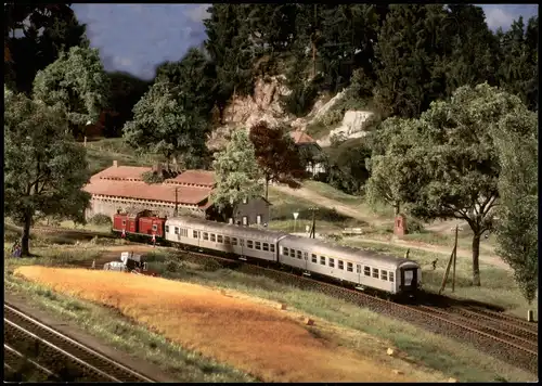 Verkehr/KFZ - Eisenbahn/Zug/Lokomotive Modelleisenbahn "Ländliche Szenen" 1990