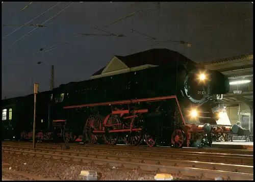 Verkehr & Eisenbahn alte Lok 01 531 Dt. Reichsbahn im Bahnhof Bebra 1992