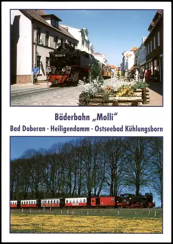 Verkehr & Eisenbahn Mecklenburgische Bäderbahn Molli 2 Ansichten 1990