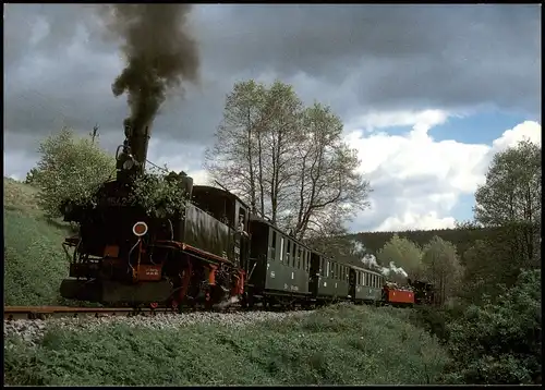 Ansichtskarte .Deutschland Preßnitztalbahn 1987